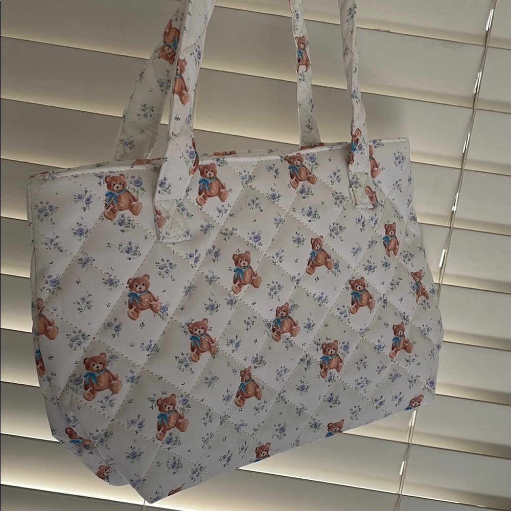 Sweetly blue bear mini tote brand new no flaws